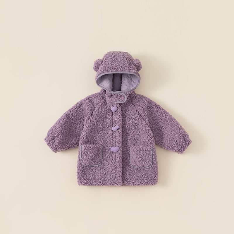 purple girly bear coat