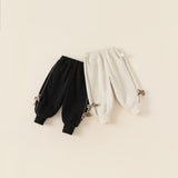 ribbon accent sarrouel pants