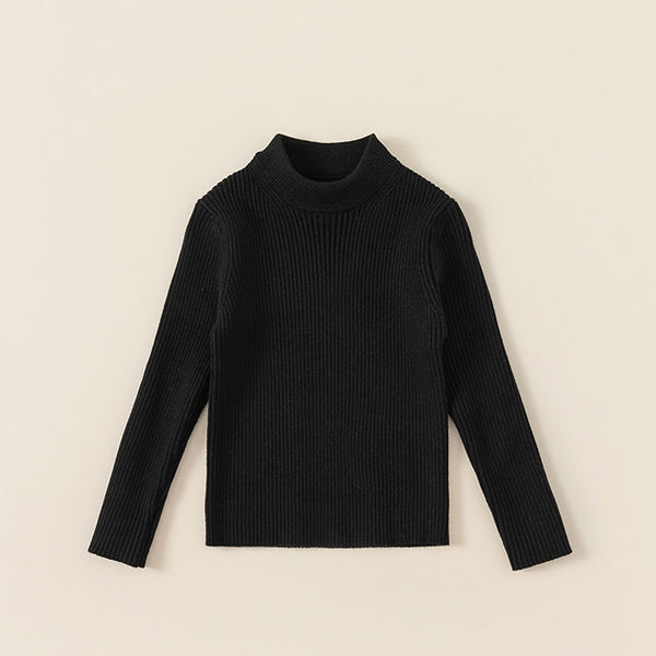 high neck rib knit