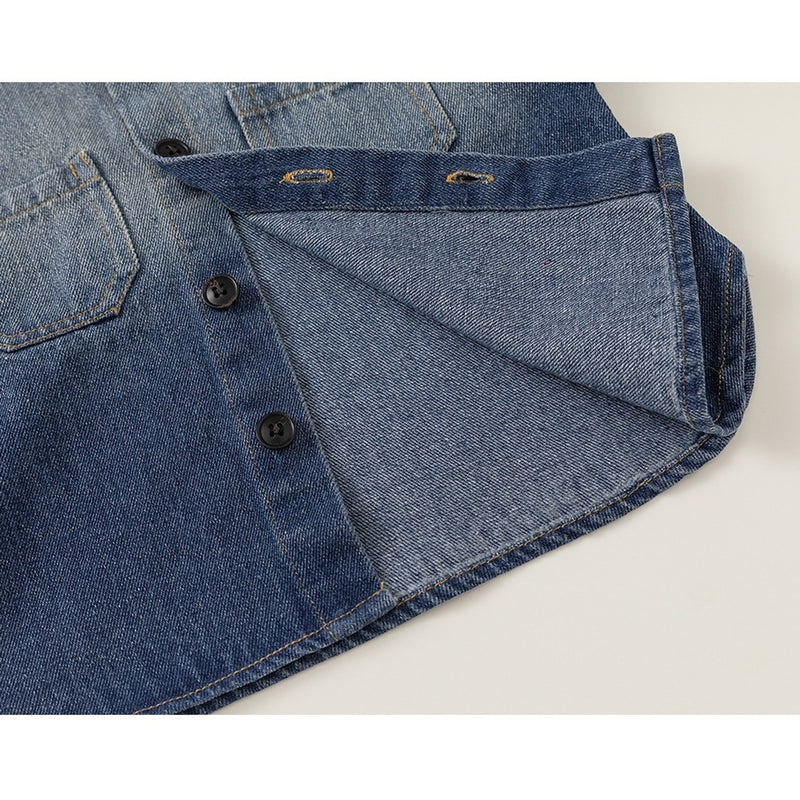 gradation denim shirt