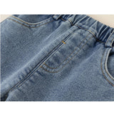 fleece accent denim pants with fleece lining