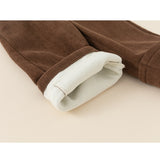 corduroy brown pants with fleece lining