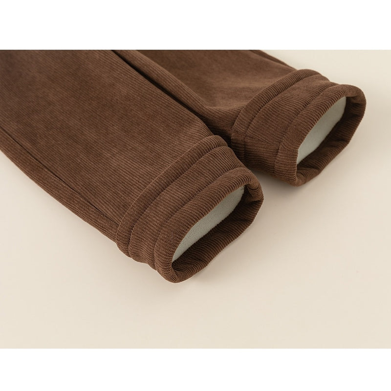 corduroy brown pants with fleece lining