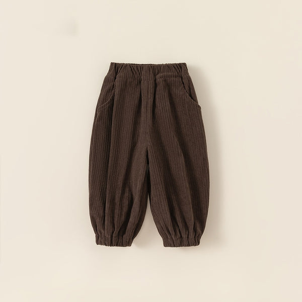 corduroy classical pants with fleece lining