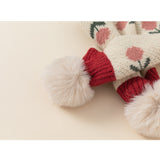 cute pattern knit muffler