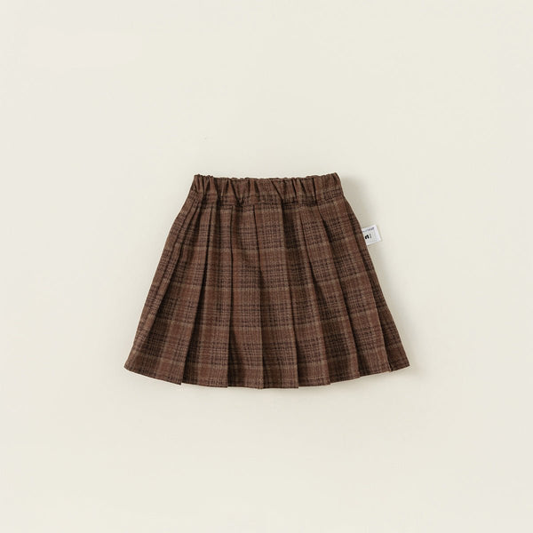 check pleats skirt