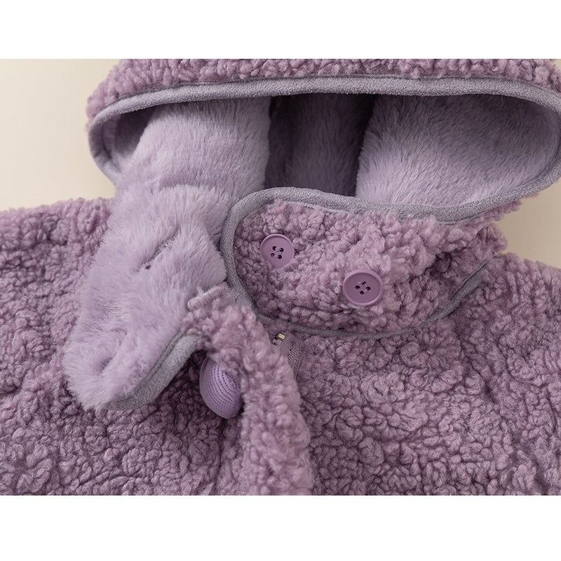 purple girly bear coat