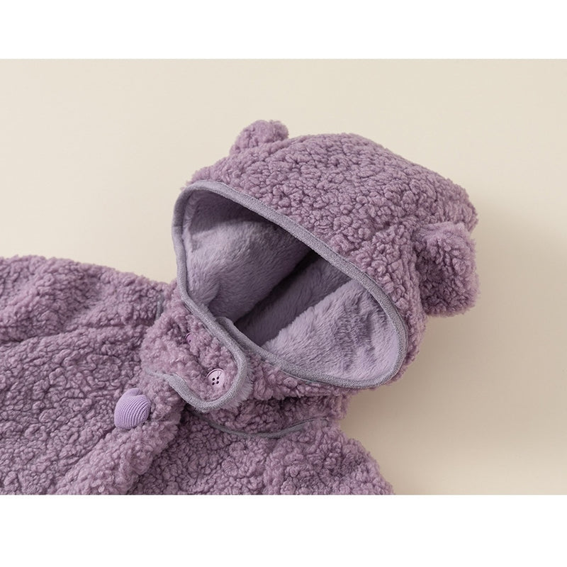 purple girly bear coat