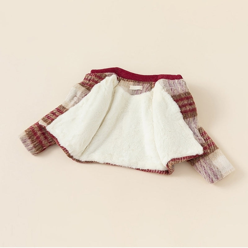 girly check pattern skirt set-up