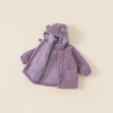 purple girly bear coat