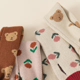 cute pattern knit muffler