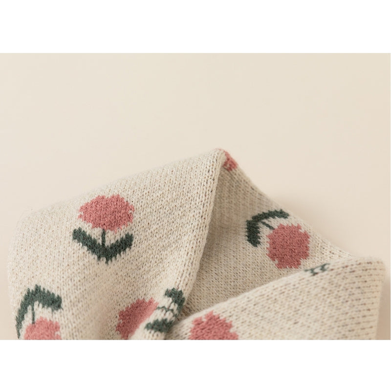 cute pattern knit muffler