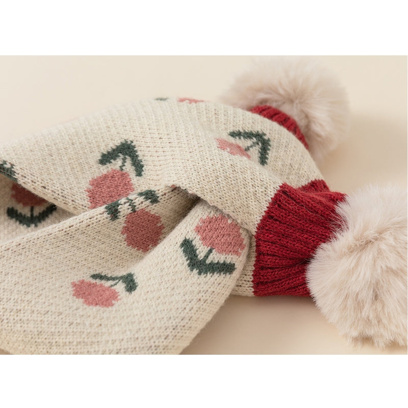 cute pattern knit muffler