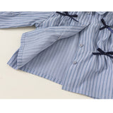 blue border ribbon shirt