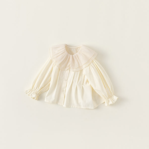 ivory frill blouse