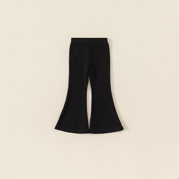 black minimal boots cut pants