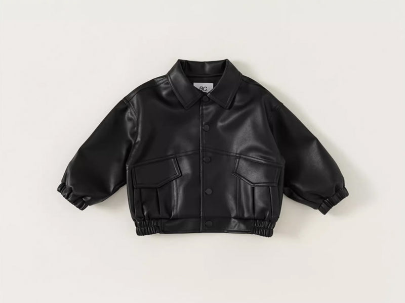 fake leather minimal jacket