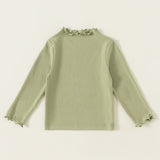 frill neck knit tops