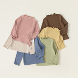 frill neck knit tops