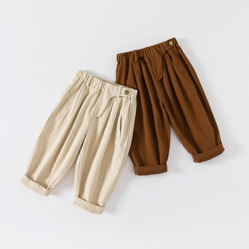 cotton tuck pants