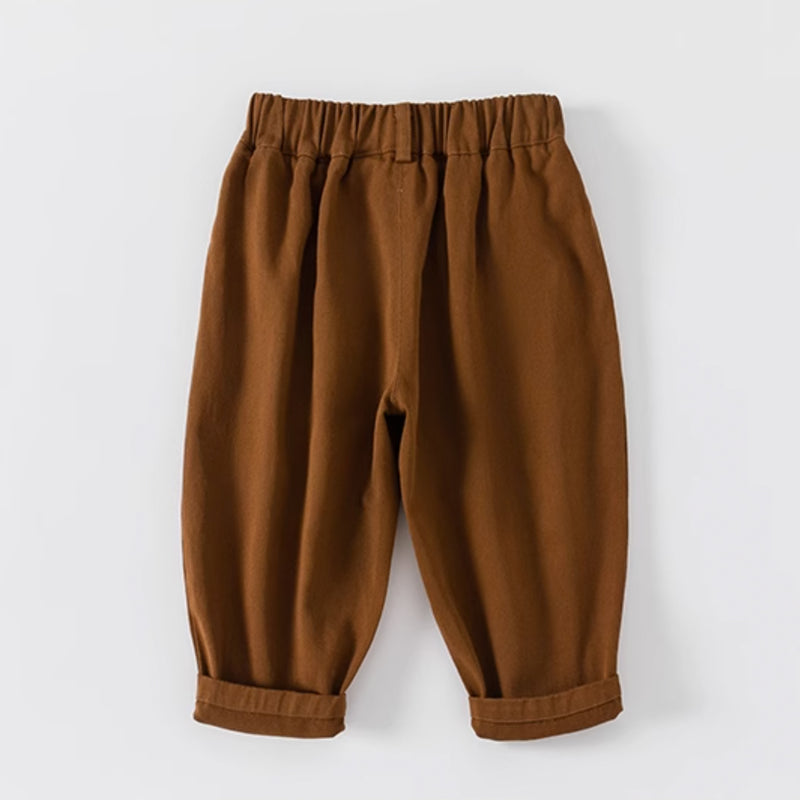 cotton tuck pants