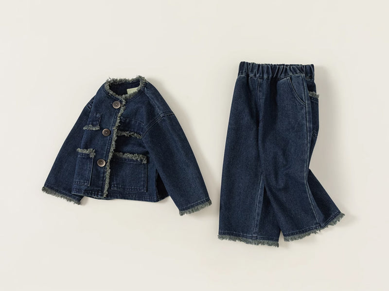 fringe denim set up