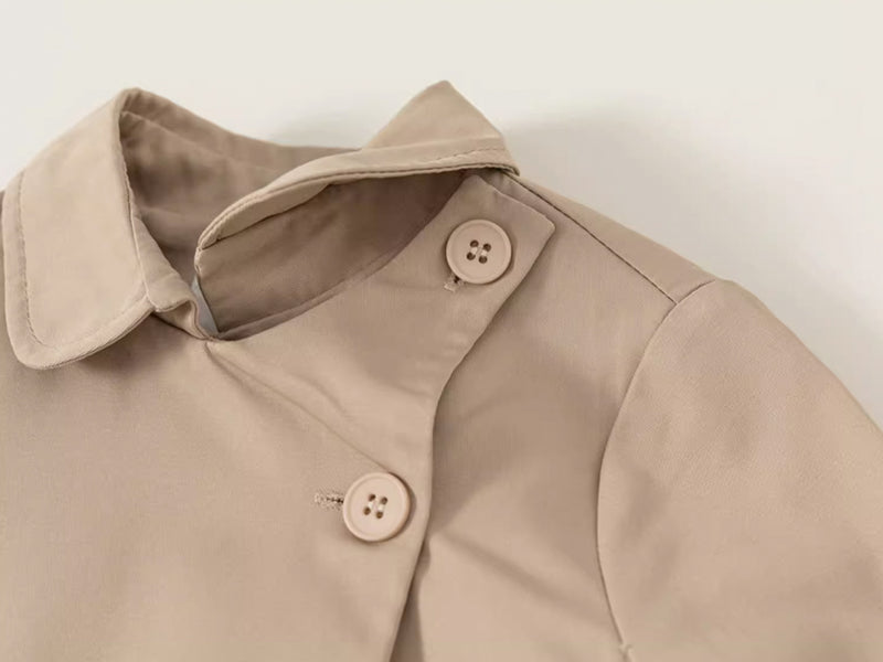 A-line trench coat