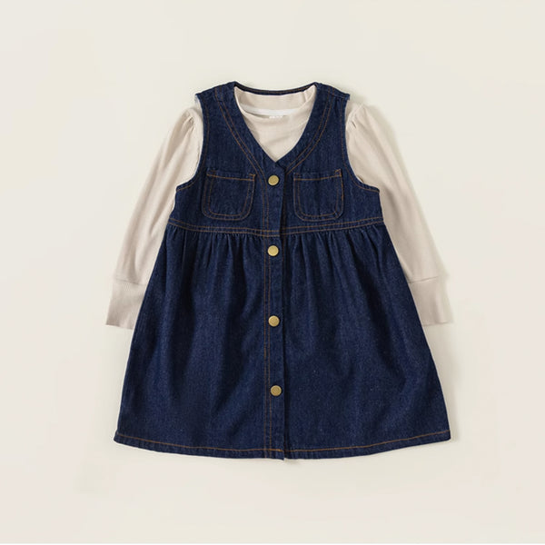 denim one-piece & knit tops