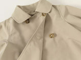 double button A-line trench coat