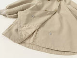 double button A-line trench coat