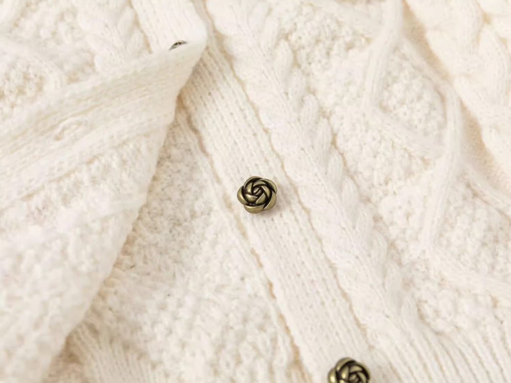 alan pattern elegant cardigan – biscuit closet