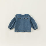 girly collar denim jacket