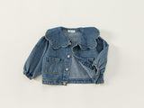 girly collar denim jacket