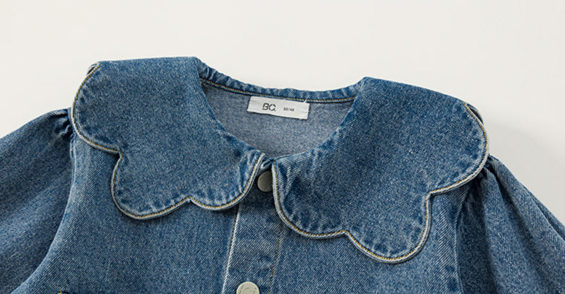 girly collar denim jacket