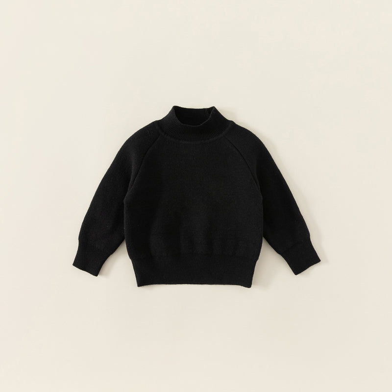 highneck knit with fleece lining