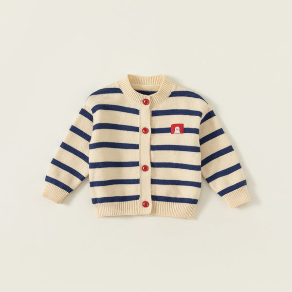 marine border cardigan