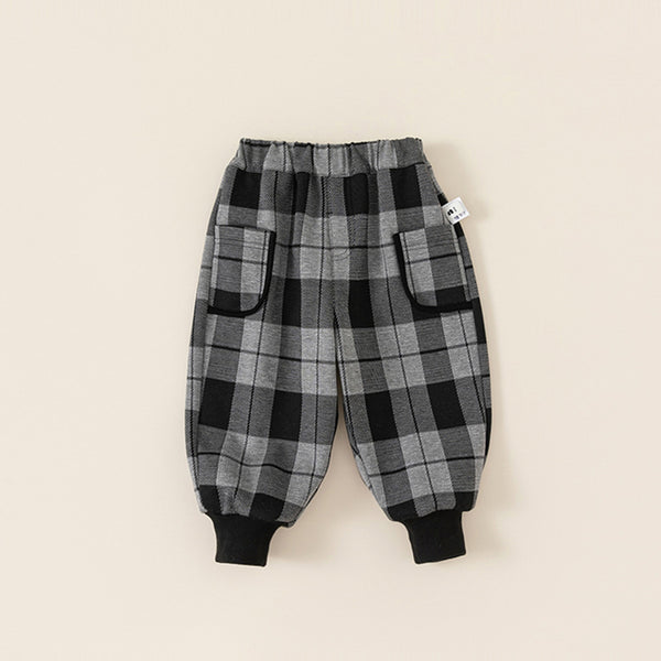 monotone check pants