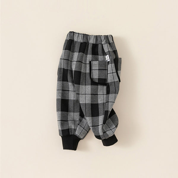 monotone check pants