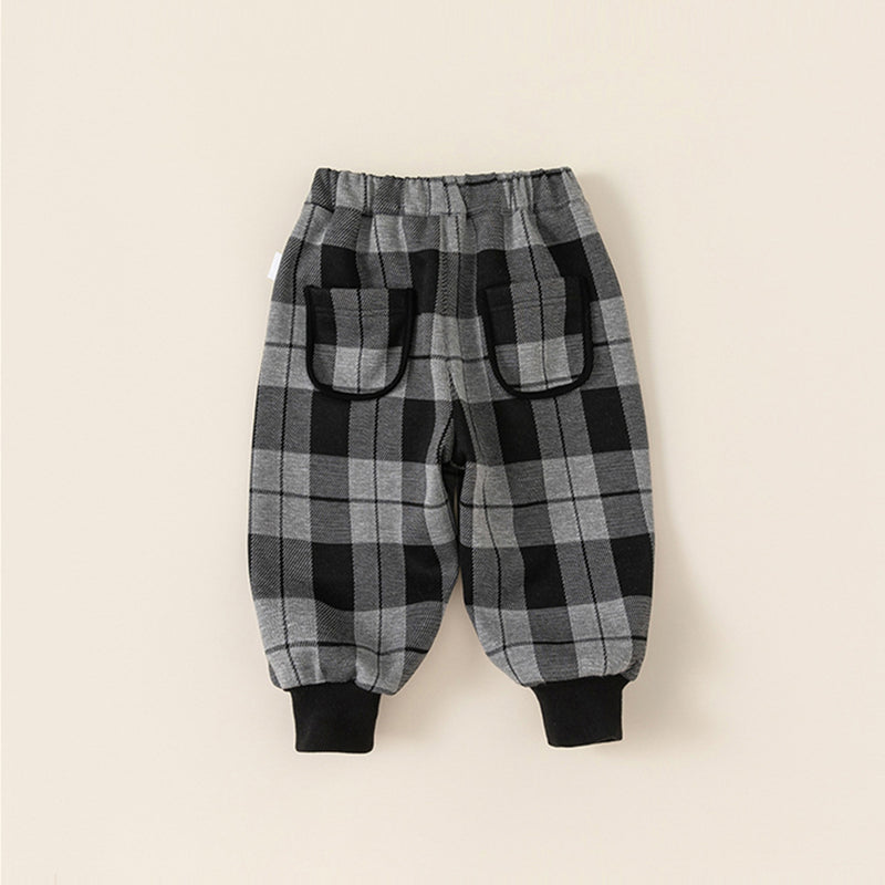 monotone check pants