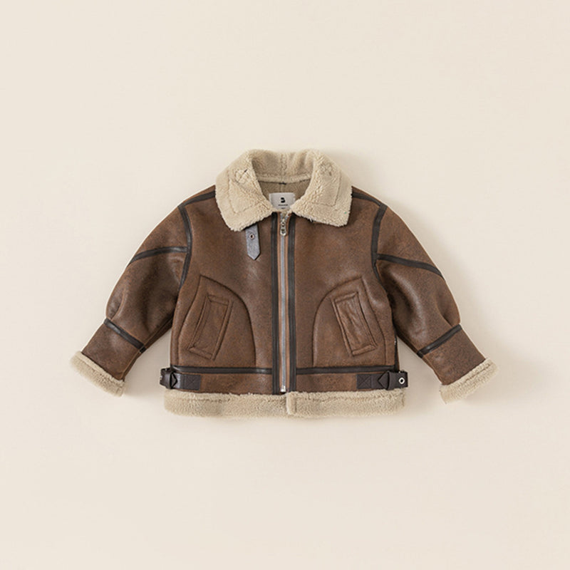 fake leather mouton jacket