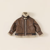 fake leather mouton jacket