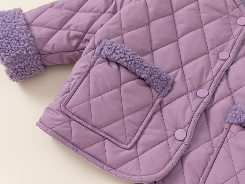 girly down jacket with fleece lining