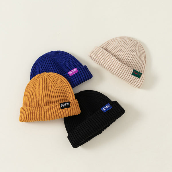 casual color knit hat