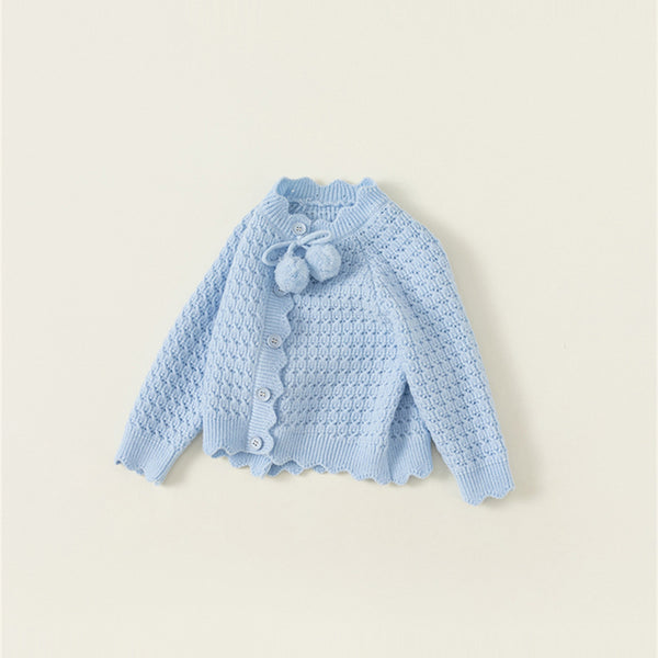 pale blue knit cardigan