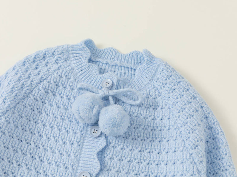 pale blue knit cardigan