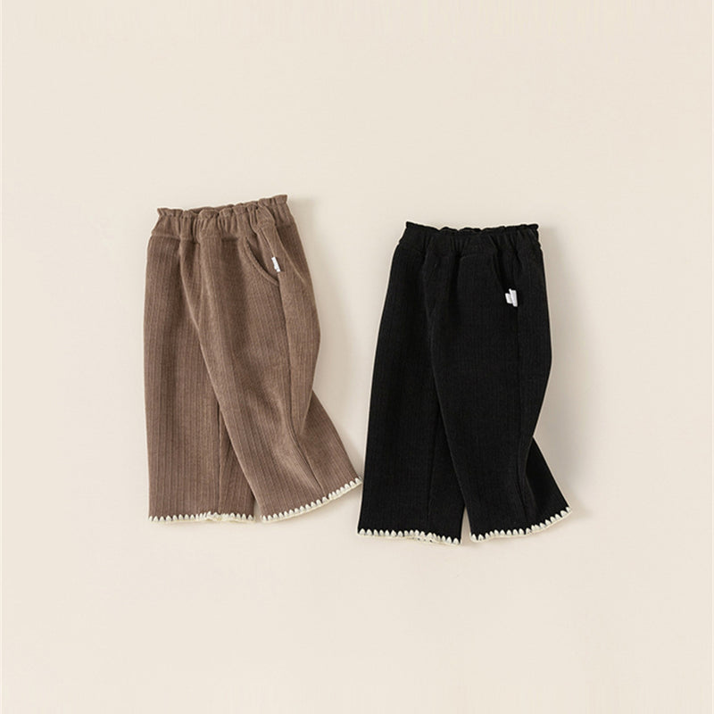 fleece lining wide pants