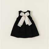 big ribbon one-piece & frill knit